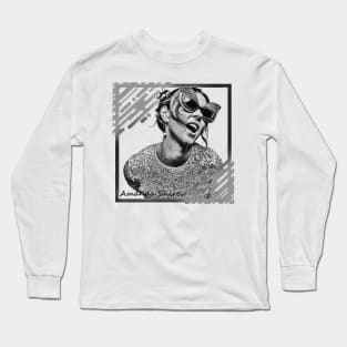 Amanda Shires in Black & White Frame Concept Long Sleeve T-Shirt